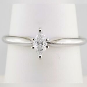 Solid 14k Natural Diamond Solitaire Engagement Ring